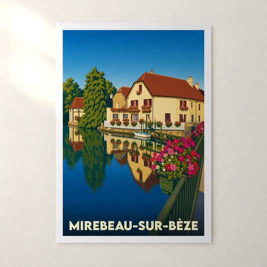 Affiche Mirebeau-sur-Bèze – sans cadre, accrochée au mur