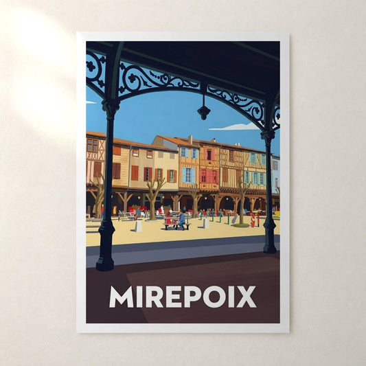 Affiche Mirepoix – sans cadre, accrochée au mur