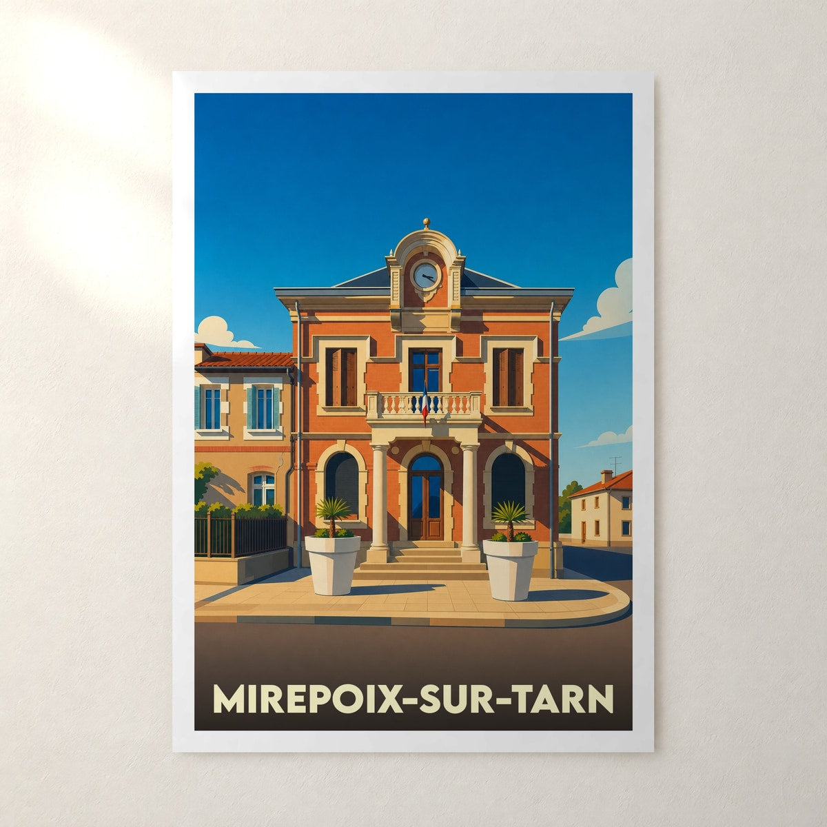 Affiche Mirepoix-sur-Tarn – sans cadre, accrochée au mur