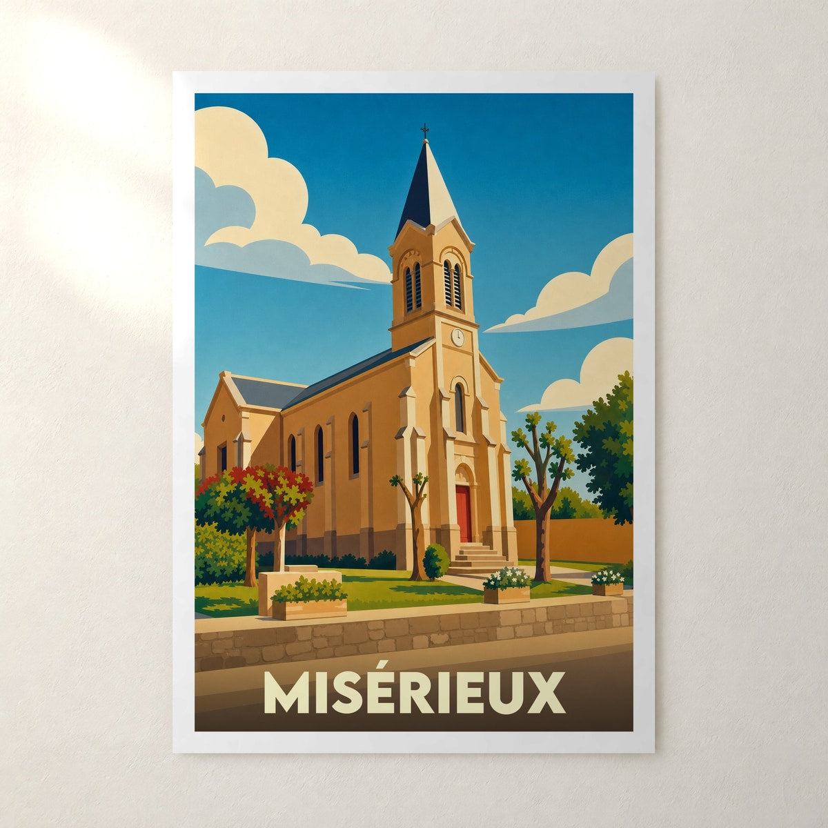 Affiche Misérieux – sans cadre, accrochée au mur