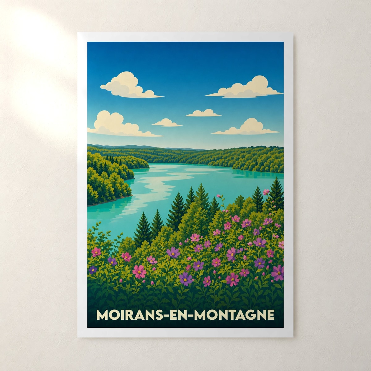 Affiche Moirans-en-Montagne – sans cadre, accrochée au mur