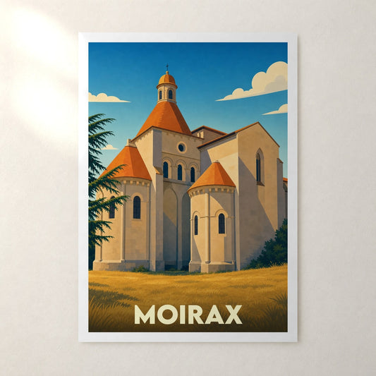 Affiche Moirax – sans cadre, accrochée au mur