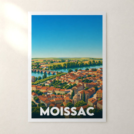 Affiche Moissac – sans cadre, accrochée au mur