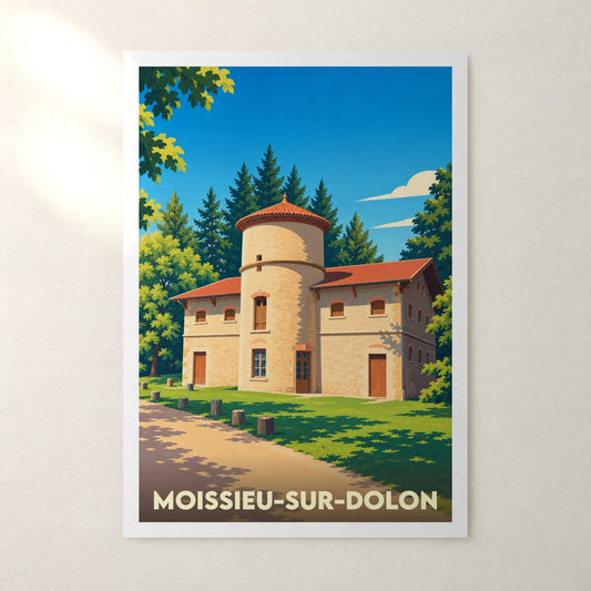 Affiche Moissieu-sur-Dolon – sans cadre, accrochée au mur
