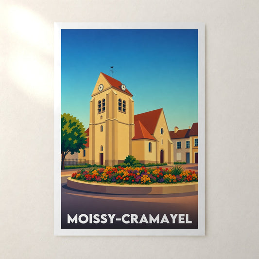 Affiche Moissy-Cramayel – sans cadre, accrochée au mur