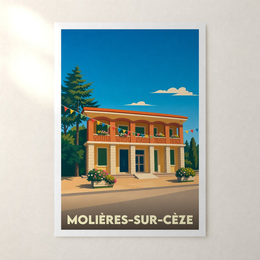 Affiche Molières-sur-Cèze – sans cadre, accrochée au mur