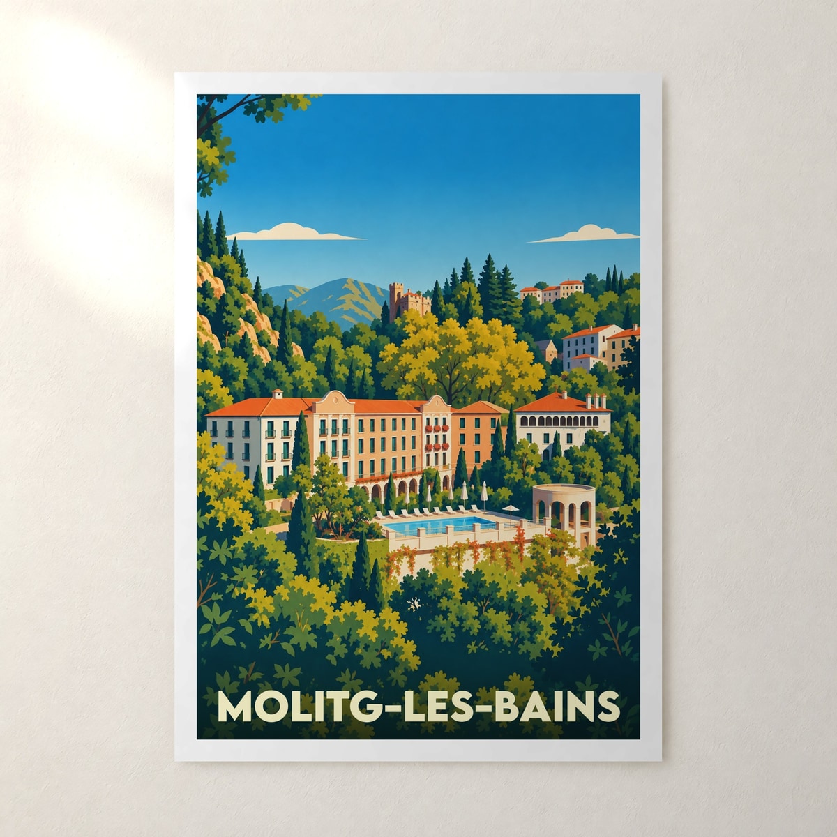 Affiche Molitg-les-Bains – sans cadre, accrochée au mur