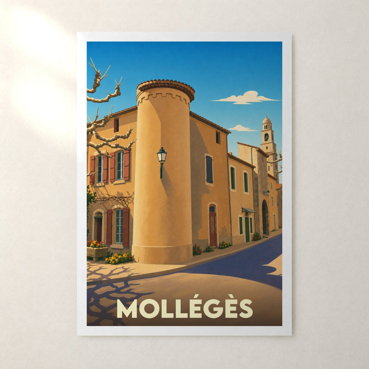 Affiche Mollégès – sans cadre, accrochée au mur