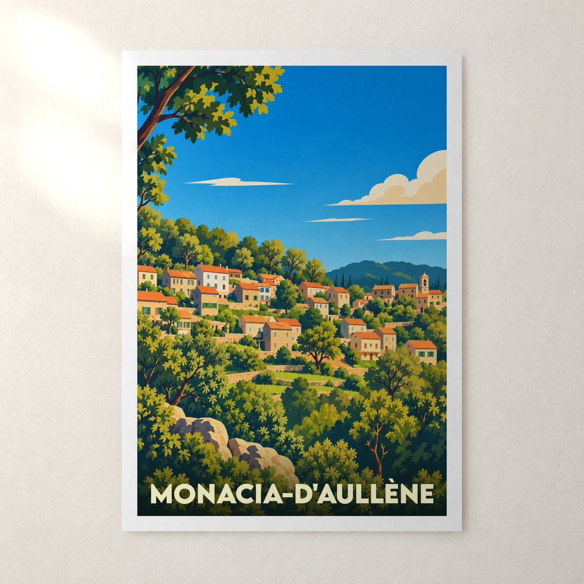 Affiche Monacia-d'Aullène – sans cadre, accrochée au mur