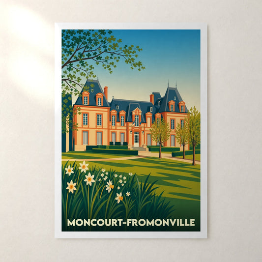 Affiche Moncourt-Fromonville – sans cadre, accrochée au mur