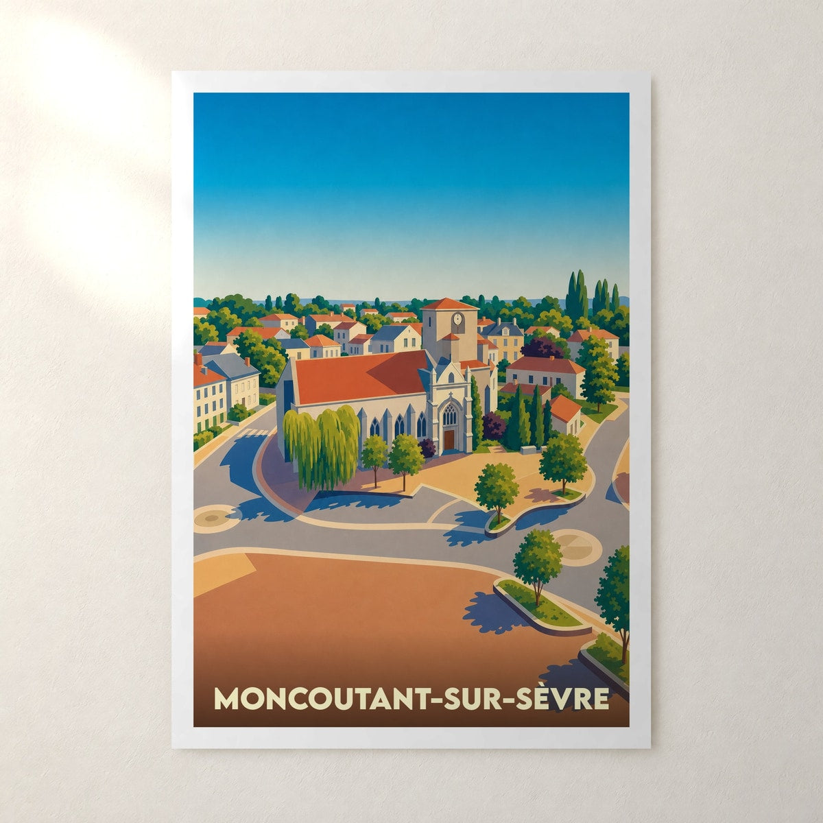 Affiche Moncoutant-sur-Sèvre – sans cadre, accrochée au mur