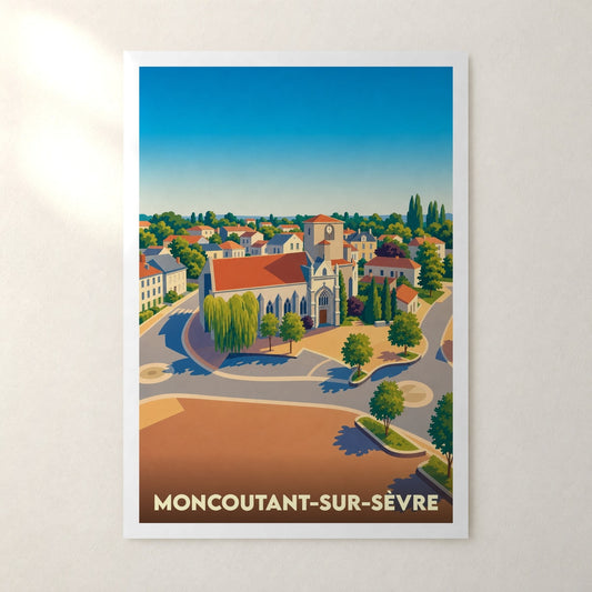 Affiche Moncoutant-sur-Sèvre – sans cadre, accrochée au mur