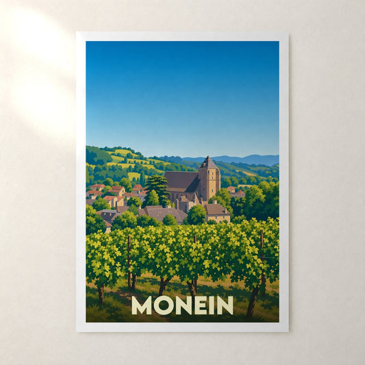 Affiche Monein – sans cadre, accrochée au mur
