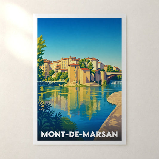 Affiche Mont-de-Marsan – sans cadre, accrochée au mur