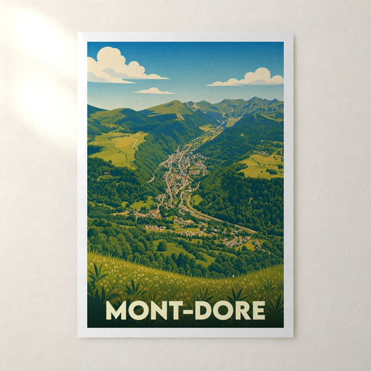 Affiche Mont-Dore – sans cadre, accrochée au mur