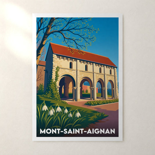Affiche Mont-Saint-Aignan – sans cadre, accrochée au mur