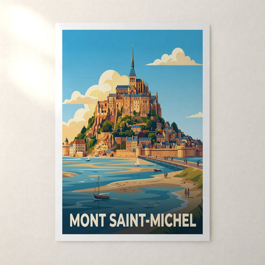 Affiche Mont Saint-Michel – sans cadre, accrochée au mur