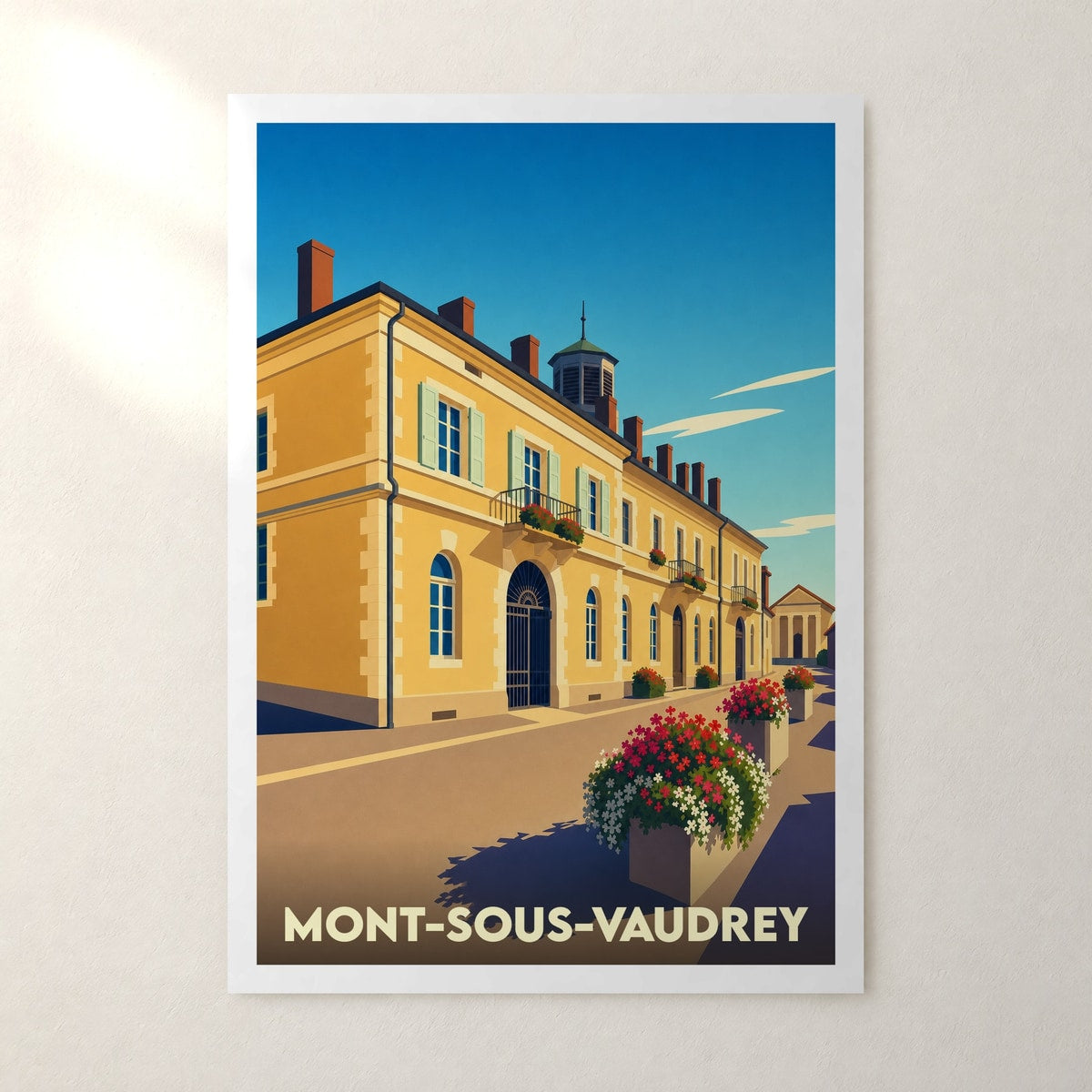 Affiche Mont-sous-Vaudrey – sans cadre, accrochée au mur