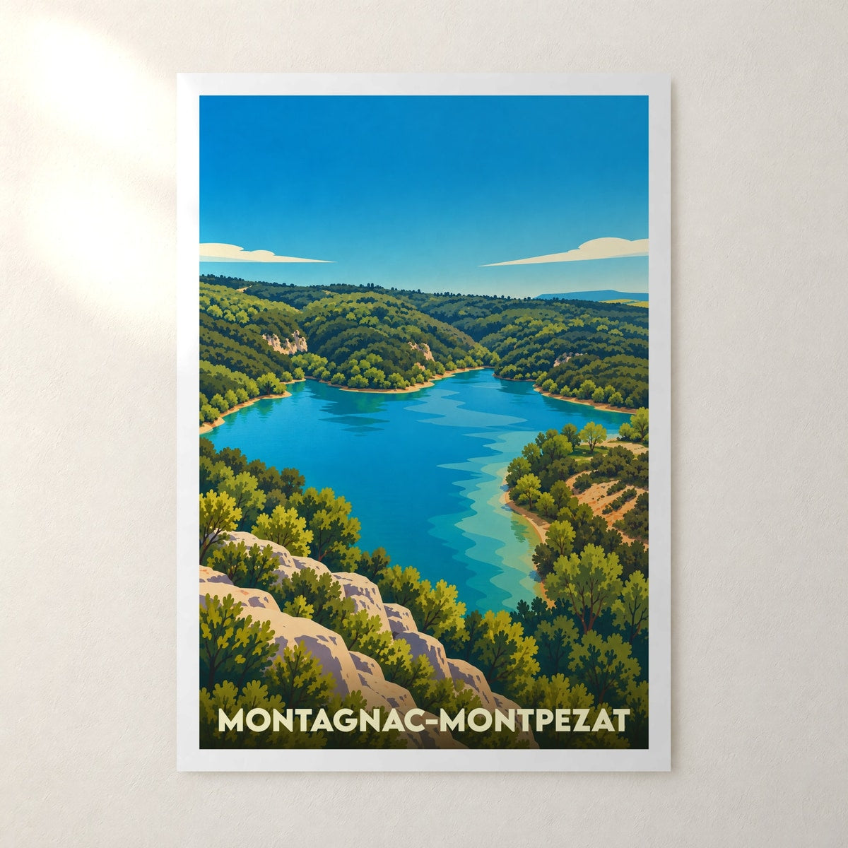 Affiche Montagnac-Montpezat – sans cadre, accrochée au mur