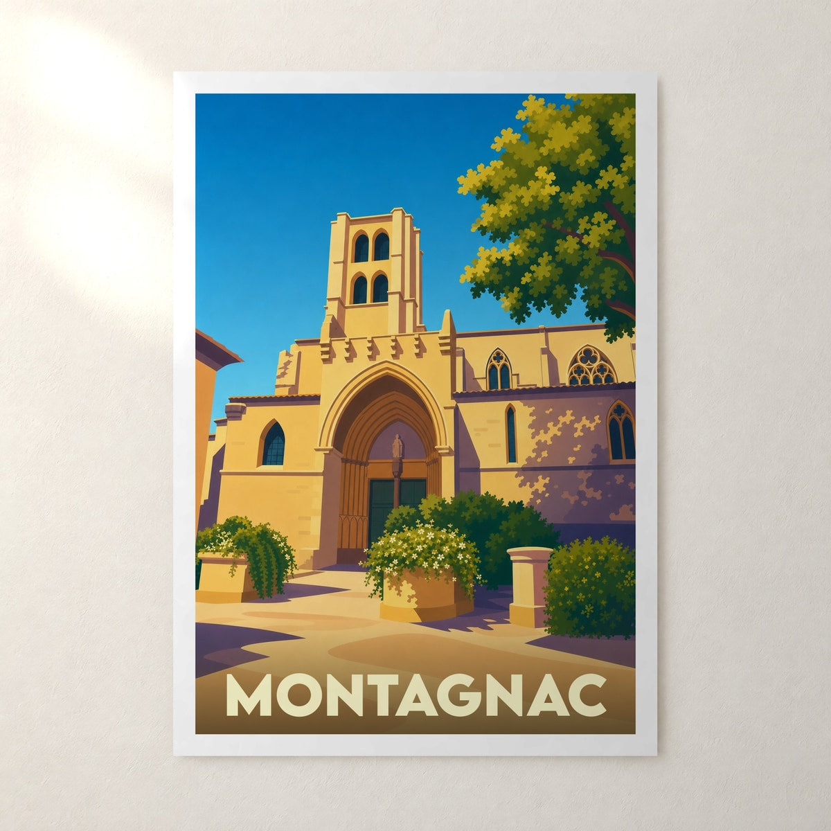 Affiche Montagnac – sans cadre, accrochée au mur