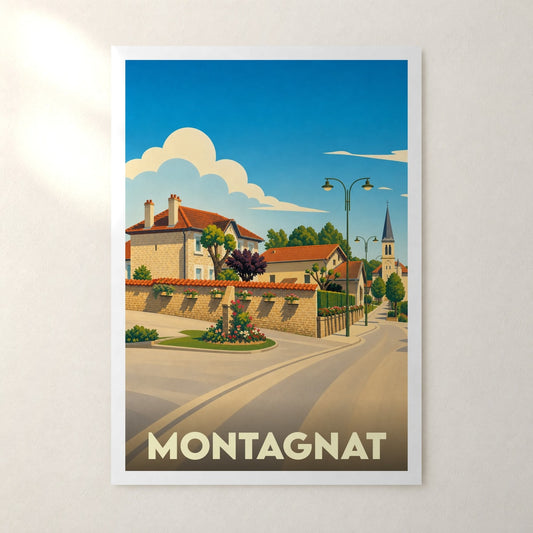 Affiche Montagnat – sans cadre, accrochée au mur
