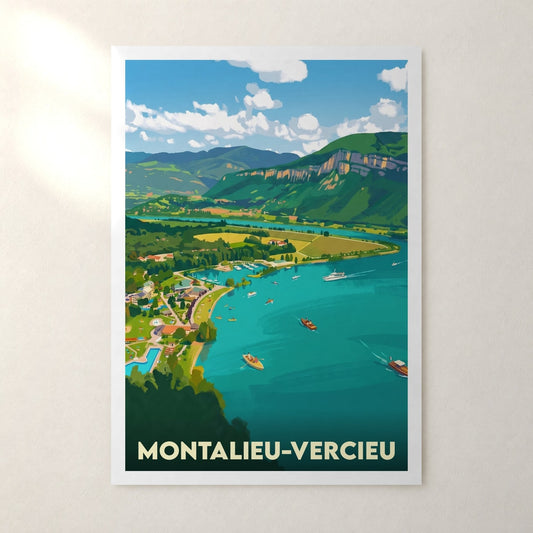 Affiche Montalieu-Vercieu – sans cadre, accrochée au mur