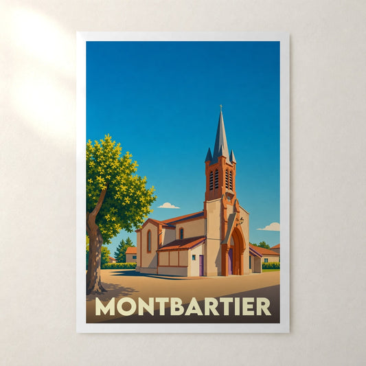 Affiche Montbartier – sans cadre, accrochée au mur
