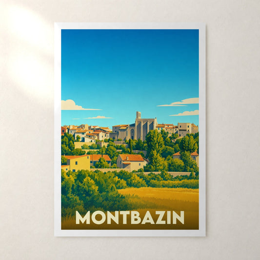 Affiche Montbazin – sans cadre, accrochée au mur