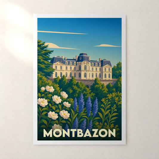 Affiche Montbazon – sans cadre, accrochée au mur