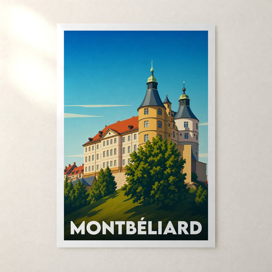 Affiche Montbéliard – sans cadre, accrochée au mur