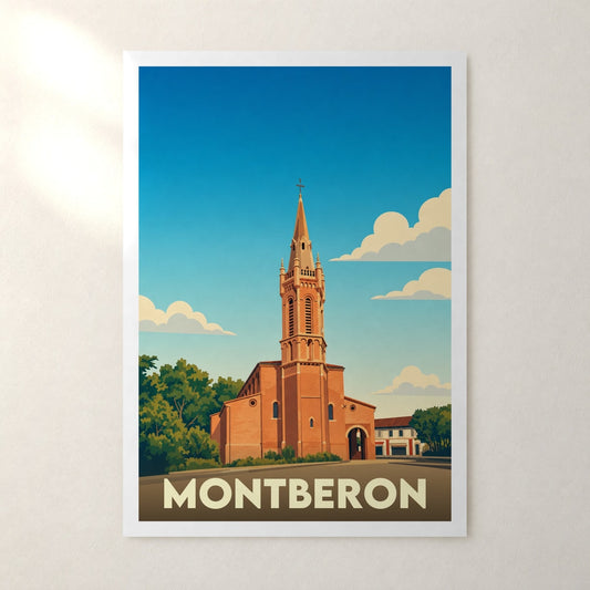 Affiche Montberon – sans cadre, accrochée au mur