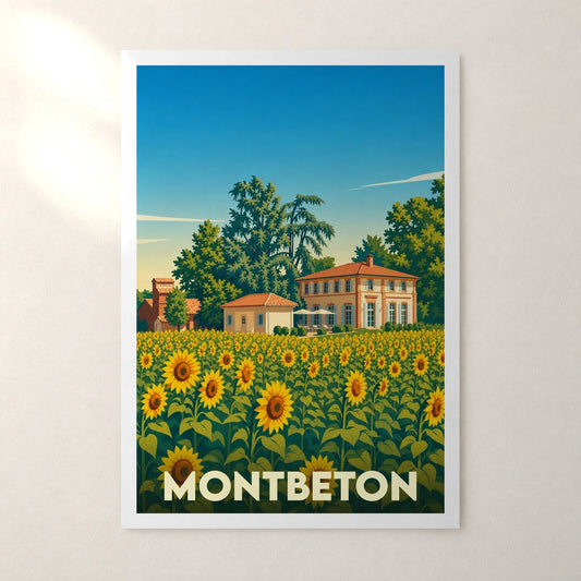 Affiche Montbeton – sans cadre, accrochée au mur