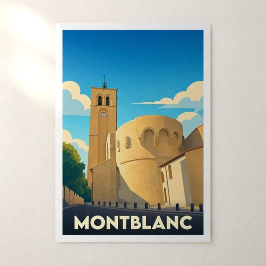 Affiche Montblanc – sans cadre, accrochée au mur