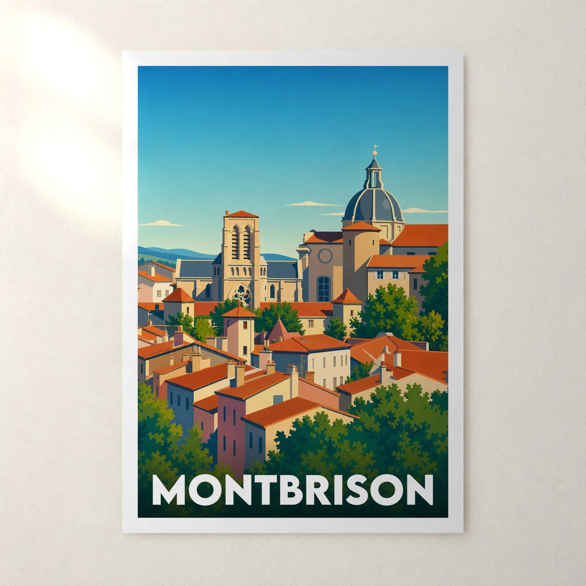 Affiche Montbrison – sans cadre, accrochée au mur