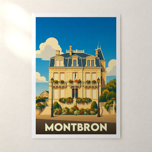 Affiche Montbron – sans cadre, accrochée au mur