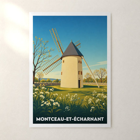 Affiche Montceau-et-Écharnant – sans cadre, accrochée au mur