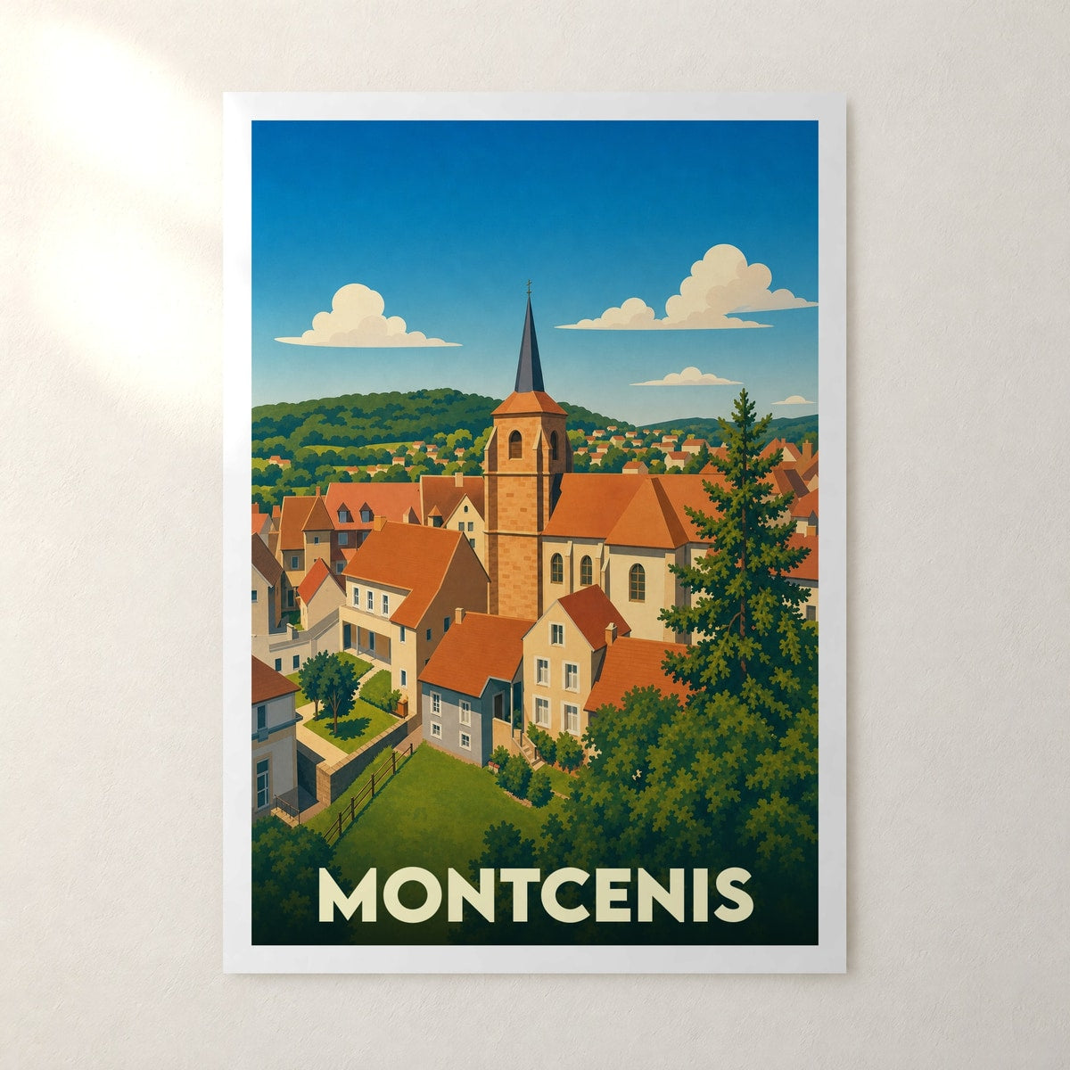 Affiche Montcenis – sans cadre, accrochée au mur