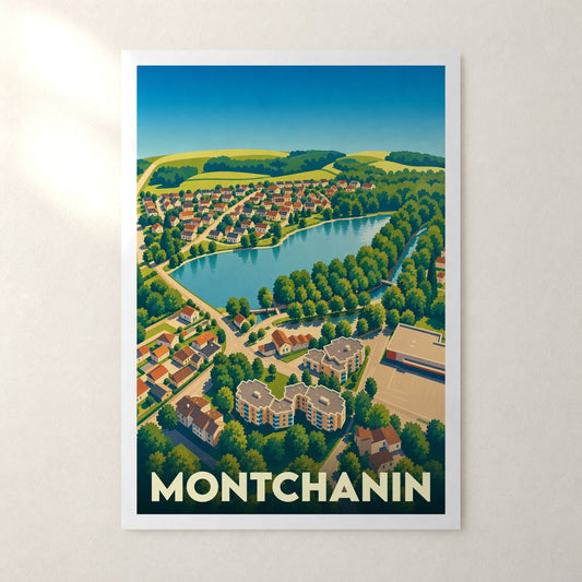 Affiche Montchanin – sans cadre, accrochée au mur