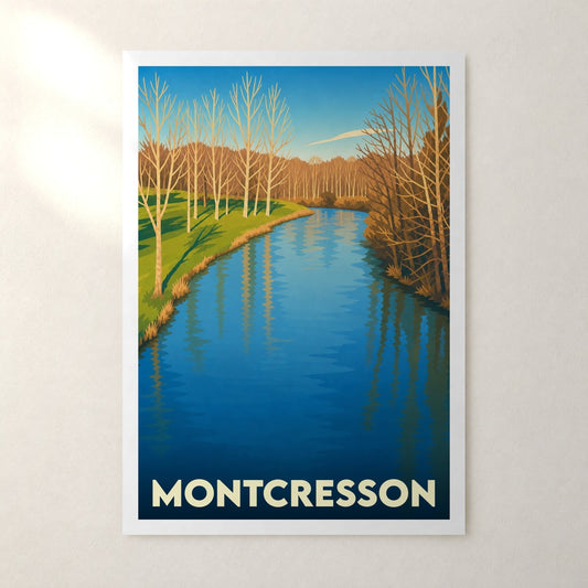 Affiche Montcresson – sans cadre, accrochée au mur