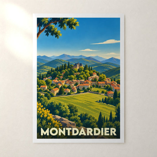 Affiche Montdardier – sans cadre, accrochée au mur