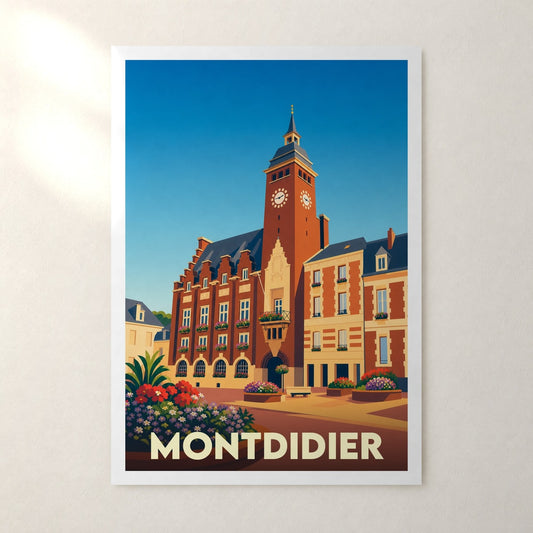 Affiche Montdidier – sans cadre, accrochée au mur