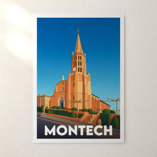 Affiche Montech – sans cadre, accrochée au mur