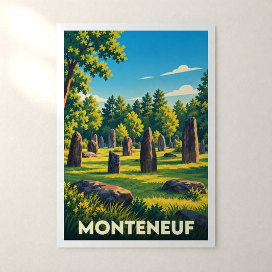 Affiche Monteneuf – sans cadre, accrochée au mur
