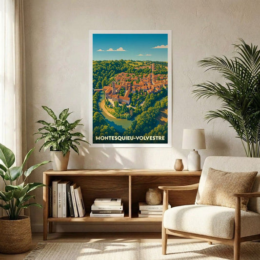 Affiche A1 (59,4 x 84,1 cm) Sans cadre souvenir de Montesquieu-Volvestre