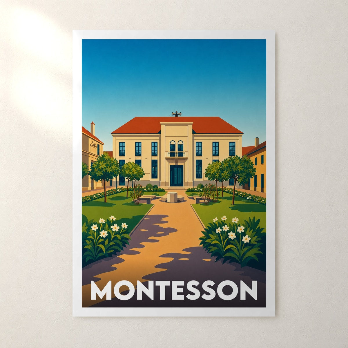 Affiche Montesson – sans cadre, accrochée au mur