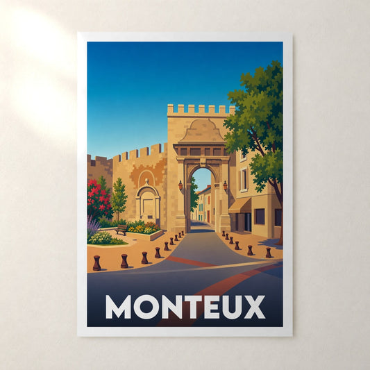 Affiche Monteux – sans cadre, accrochée au mur