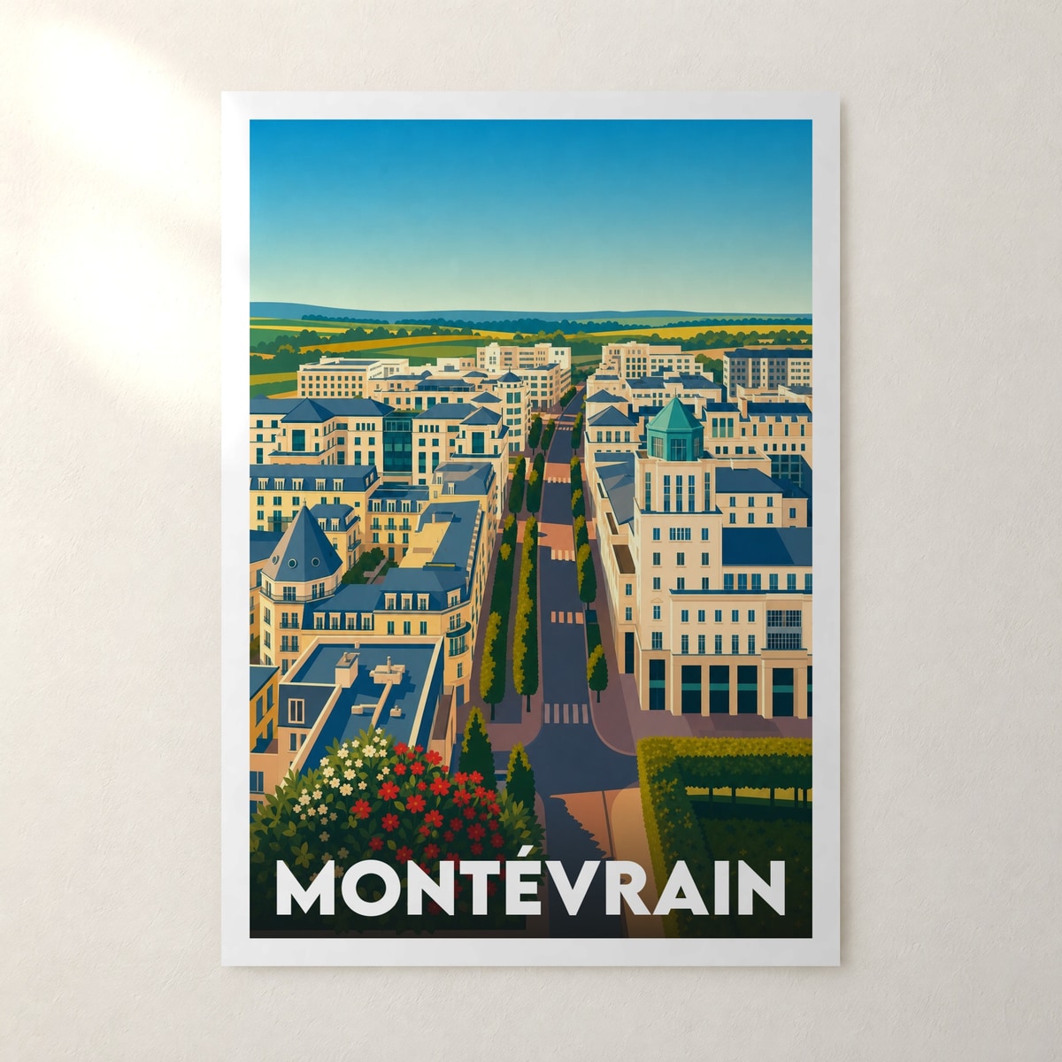 Affiche Montévrain – sans cadre, accrochée au mur