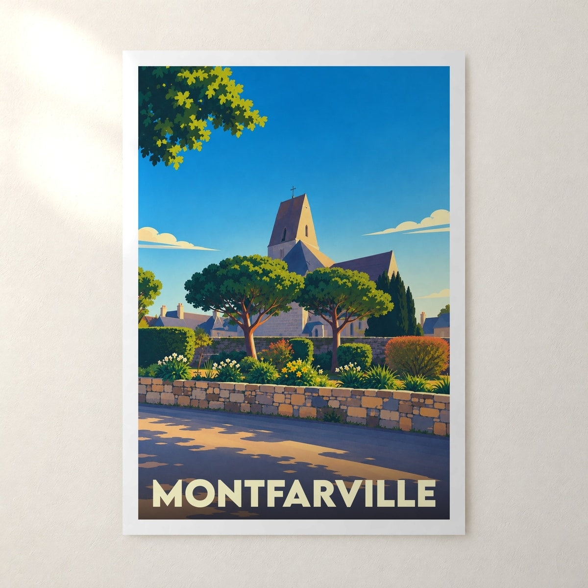 Affiche Montfarville – sans cadre, accrochée au mur