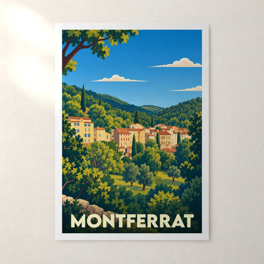 Affiche Montferrat (Var) – sans cadre, accrochée au mur