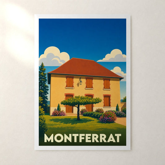 Affiche Montferrat – sans cadre, accrochée au mur